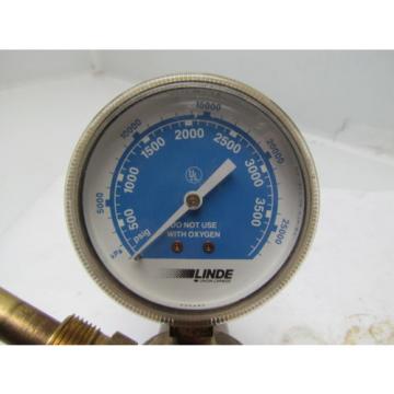 Linde 8504 R-77-75-580 Compressed Gas Regulator w/gauge