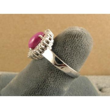 HALO LINDE LINDY PINK STAR SAPPHIRE CREATED RUBY SECOND RING STAINLESS STEEL