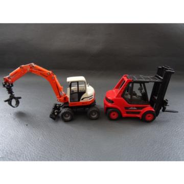 SIKU METAL MODELS 1/50 LINDE H80 AND BAGGER SCHAEFF HML32 LOT OF 2 Pcs