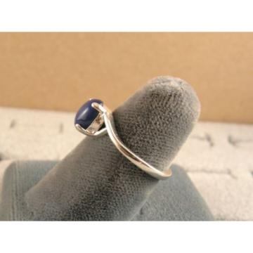 8X6mm 1.5+ CT LINDE LINDY CRNFLWR BLUE STAR SAPPHIRE CREATED SECOND RING .925 SS