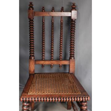 Antique German Sausage Turned Walnut Childs Chair Jenny Linde 1830 Photographers