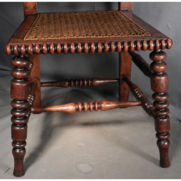 Antique German Sausage Turned Walnut Childs Chair Jenny Linde 1830 Photographers