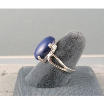 16X12MM 9+CT LINDE LINDY CRNFLWR BLUE STAR SAPPHIRE CREATED SECOND RING .925 SS