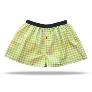 Unabux Boxershort LINDE 061 - grün weiß karierte Unterwäsche für Herren