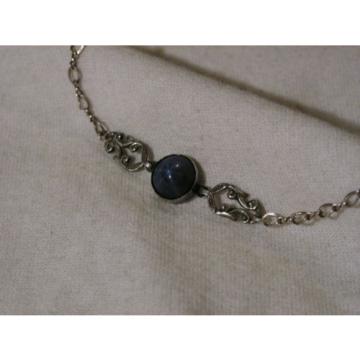 ...Vintage Sterling Silver,3.5ct 9mm Linde/Lindy Blue Star Sapphire Bracelet...