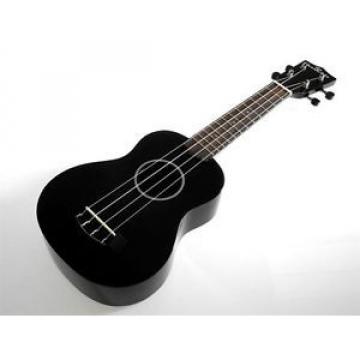 kokio Linde Sopran Ukulele mit Tasche, Schwarz