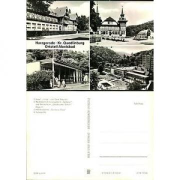 Postkarte41726 - Harzgerode - 4 Ansichten - Hotel Linde und Cafe Exquisit - Reic