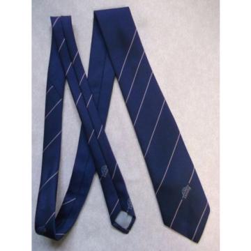 LINDE LANSING COMPANY LOGO TIE VINTAGE RETRO NAVY STRIPED 1980s 1990s