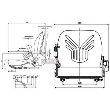 Grammer B12 interrupteur Pvc 1127771 Siège chariot élévateur Linde Still GS12