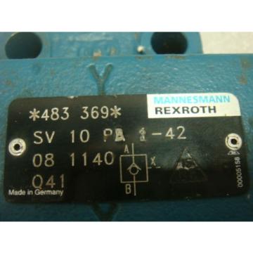 Origin, REXROTH, HYDRAULIC CHECK VALVE, SV10PB242, Origin NO BOX