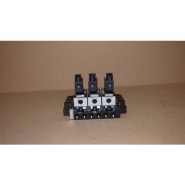 origin Rexroth Pneumatic Directional Control Solenoid Valves, Bank Of 3