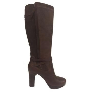 UGG LINDE TALL BOOTS HEELS BROWN JAVA LEATHER US 9.5 /EUR 40.5 /UK 8 -New!