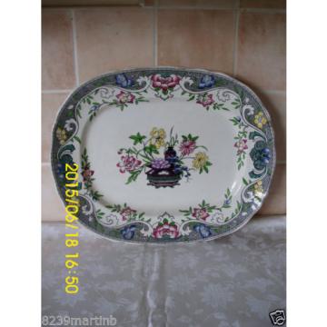 Minton M &amp; Co Linde Pattern Floral Large Meat Platter #2