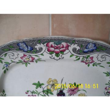 Minton M &amp; Co Linde Pattern Floral Large Meat Platter #2