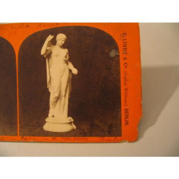 Sculpture Statuary Stereoview Photo cdii 48 Venus genetrix E Linde Stolze AS-IS