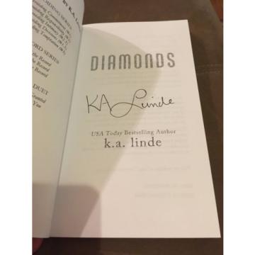 Diamonds by K.A. Linde (2015, Paperback, Signed)