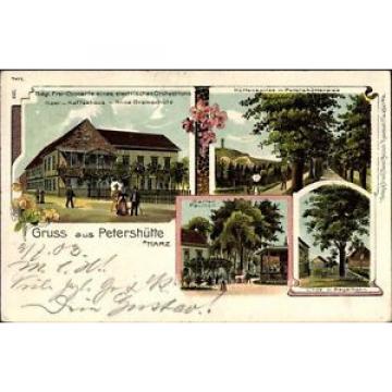 Litho Petershütte Osterode am Harz in Niedersachsen, Linde mit... - 1235704