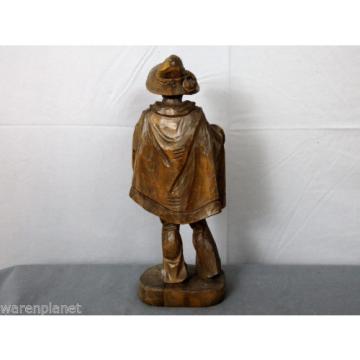 LINDENHOLZ SKULPTUR NACHTWÄCHTER FIGUR LINDE MILTENBERGER HOLZ STUBE 44cm TRACHT