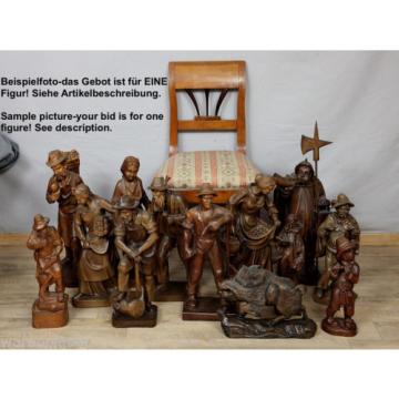 LINDENHOLZ SKULPTUR NACHTWÄCHTER FIGUR LINDE MILTENBERGER HOLZ STUBE 44cm TRACHT