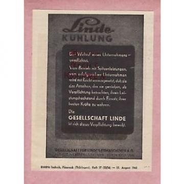 SÜRTH-KÖLN, Werbung 1942, Gesellschaft Linde Kühlung Eis-Maschinen AG