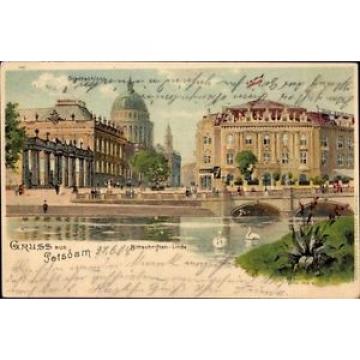 Litho Potsdam, Brücke, Stadtschloss, Bittschriften Linde - 913135