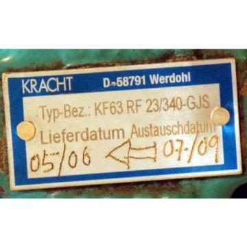 1 USED KRACHT KF63RF 23/340-GJS HYDRAULIC PUMP . ***MAKE OFFER***