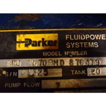 PARKER HYDRAULIC POWER UNIT HPU 7070BMD 876479_HPU7070BMD876479