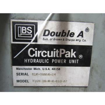 Brown &amp; Sharpe T10V-10-M-N-G10-A1 Double A CircuitPak Hydraulic Power Unit