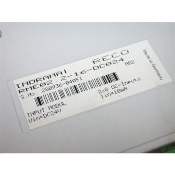 BOSCH REXROTH INDRAMAT INPUT MODULE 24V RME022-16-DC024