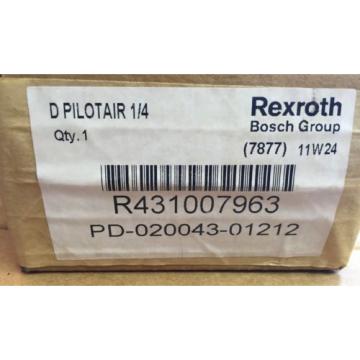 Rexroth PD20043-1212 1/4#034; D Pilotair Valve