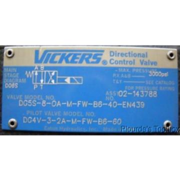 origin Vickers 4/2 Directional Hydraulic Solenoid Valve, DG4V-3-2A-M-FW-B6-60