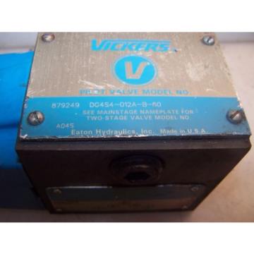 Origin VICKERS HYDRAULIC PILOT VALVE DG4S4-012A-B-60 879249 120 VAC 868982