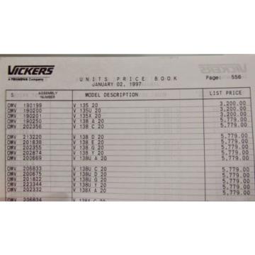 VICKERS HYDRAULIC  PUMP V-134U-20 V134U V135U