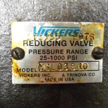 VICKERS 25-1000PSI, REDUCING VALVE XGL03B10