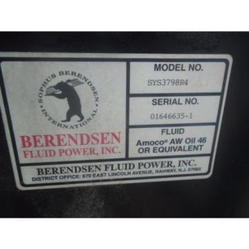 Berendsen Hydraulic Power Unit Model SYS3798R4 with Baldor Engine amp; Vickers Pump