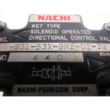 Nachi S-G01-B3X-GRZ-D2-32 Hydraulic Solenoid Directional Control Valve