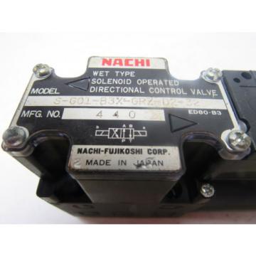 Nachi S-G01-B3X-GRZ-D2-32 Hydraulic Solenoid Directional Control Valve