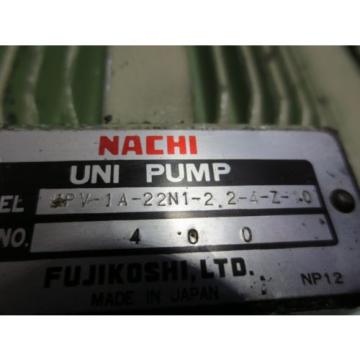 NACHI HYDRAULIC MOTOR LTIS70-NR PUMP UPV-1A-22N1-22-4-Z-10 PVS-1B-22N1-Z-10