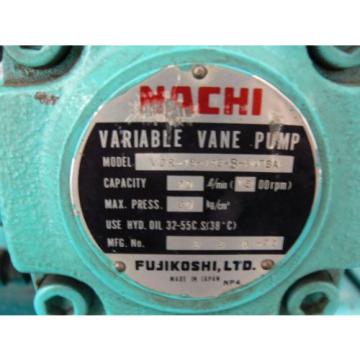 NACHI VDR-1B-1A3-B VARIABLE VANE HYDRAULIC amp; UNI PUMP  WITH TANK amp; OIL COOLER