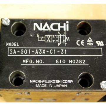 Nachi SA-G01-A3X-C1-31 Hydraulic Directional Control Valve With B12GDM Solenoid