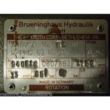 Brueninghaus Hydraulik pumps A10VS0-16-DR/30-RPKC-62-N-00 Cincinnati AVENGER 200T