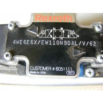 Origin REXROTH DIRECTIONAL VALVE # 4WE6E6X/EW110N9DAL/v/62