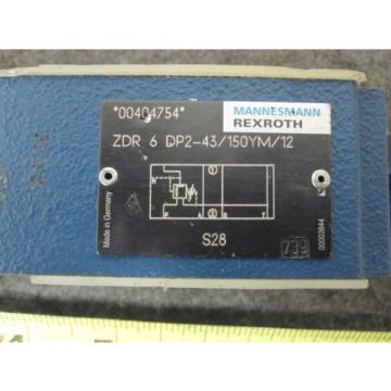 Origin REXROTH PRESSURE REDUCING VALVE # ZDR 6 DP2-43/150YM/12