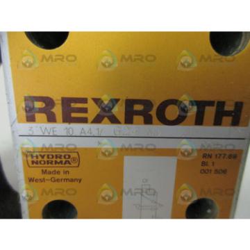 REXROTH 3WE10A41/G24ND HYDRAULIC CONTROL VALVE USED