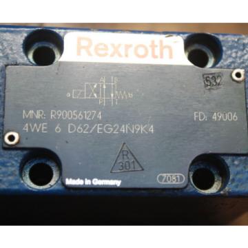 REXROTH HYDRAULICS 4WE 6 D62G24N9K4 00561274 Solenoid Operated Directional Valve