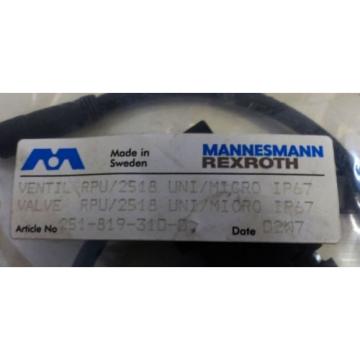 Mannesmann Rexroth RPU/2518 UNI/MICRO 251-819-310-0 Valve -unused/OVP-