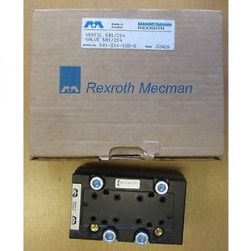 Bosch Rexroth Mecman ISO 2 5/2 Solenoid Spring Valve 581-214-100-0