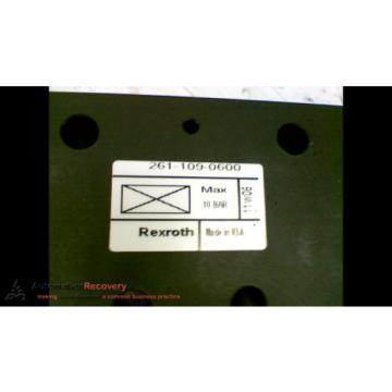 REXROTH 2611090600 VALVE BLANKING PLATE, Origin #169550