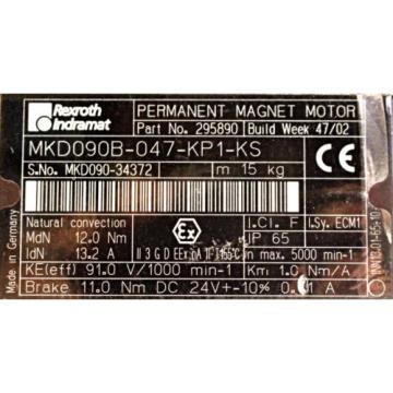 Rexroth Indramat Servomotor MKD090B-047-KP1-KS Part : 295890