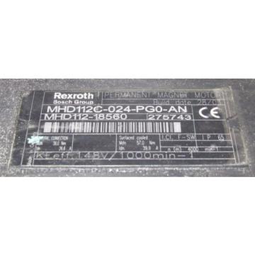 REXROTH MHD112C-024-PG0-AN PERMANENT MAGNET MOTOR XLNT